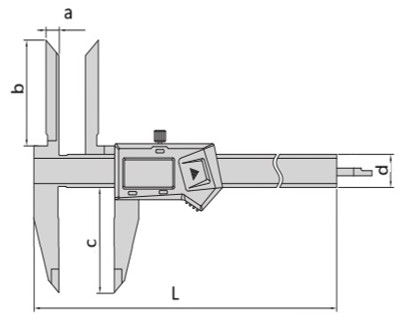 PLD 600 mm x 0.01 Dijital Kumpas Çift Çene (Çene 125 mm)