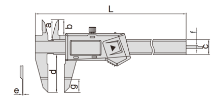 İNSİZE Veri Arayüzlü 0-150 mm / 0-6" Dijital Bıçak Ağızlı Kumpas