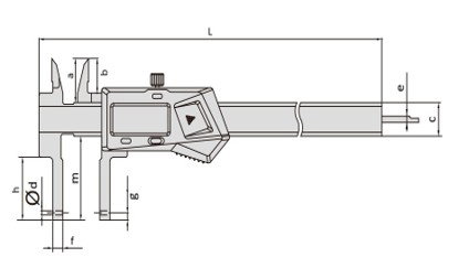 Asimeto 0-200 mm x 0,01 Değiştirilebilir Uçlu Dijital Kumpas