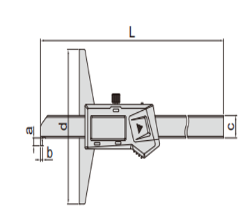 İNSİZE 0-500 mm / 0-20" Dijital Kancalı Derinlik Kumpası (Çengelli)
