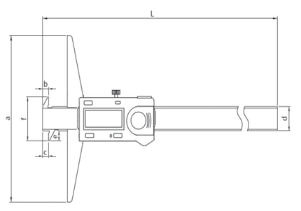 İNSİZE 0-150 mm / 0-6" Dijital Çift Kancalı Derinlik Kumpası