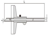 İNSİZE 0-150 mm Mekanik Derinlik Kumpas (Ayak Bağlanır Model Taban 200 mm)