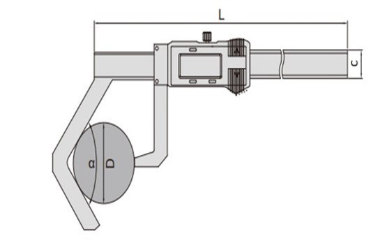 İNSİZE 50-200 mm / 2-8" Dijital V Ağızlı Kumpas