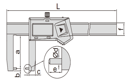 İNSİZE Dahili Kablosuz 0-150 mm / 0-6" Nokta Uçlu Dış Kanal Kumpası