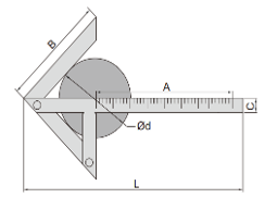 İNSİZE 300 x 180 mm Merkez Markalama Kumpası