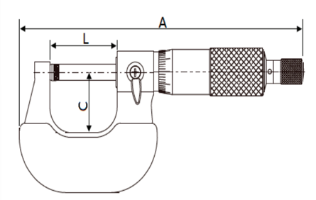 Mitutoyo Mekanik Dış Çap Mikrometresi 0-25mm/0,01mm