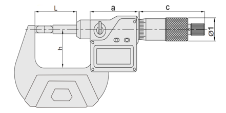 İNSİZE 125-150 mm Bıçak Ağızlı Dijital Mikrometre