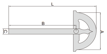 PLD 300 x 500 mm Açılı Gönye