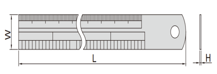 GFB 1000 x 30 mm Paslanmaz Çelik Cetvel