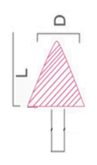 SEDEF 12x20 mm Form E Saplı Taş (Paket İçi 100 Adet)