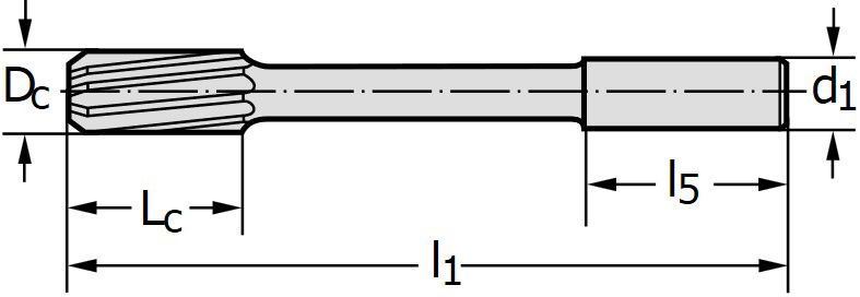 İZAR 23 mm DIN 206B HSS Silindirik Saplı El Raybası