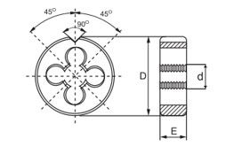 GFB 1/4 x 28 mm HSS UNC İnce Dış Pafta