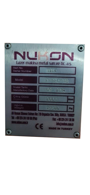 NUKON NF PRO 1530 2KW FIBER LAZER NUKON NF PRO 1530 2KW FIBER LAZER-5
