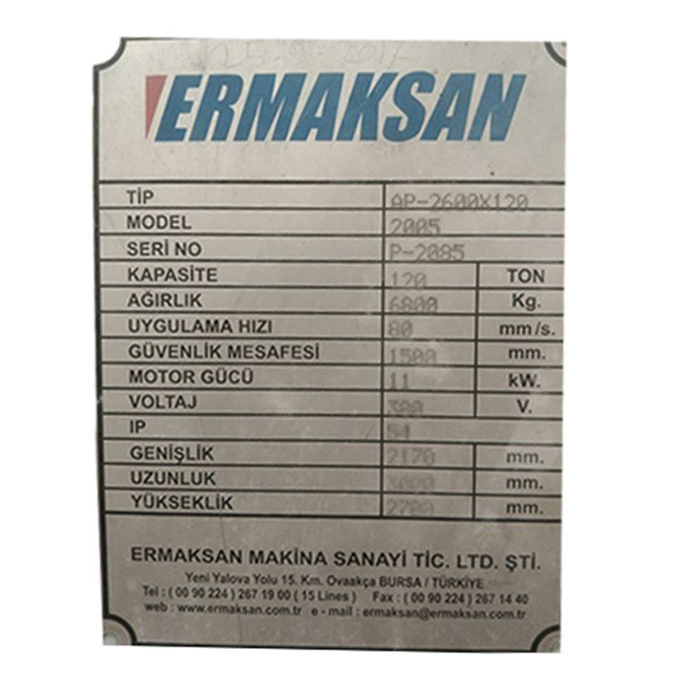 2600 x120 Ton NC Abkant Pres 2600 x120 Ton NC Abkant Pres-3