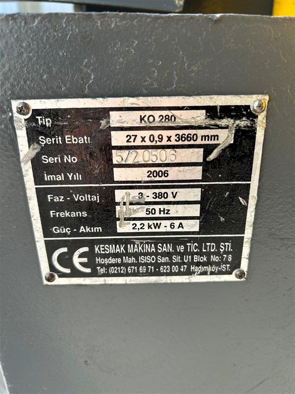 KESMAK KMO 280 TAM OTOMATİK ŞERİT TESTERE TEZGAHI-3