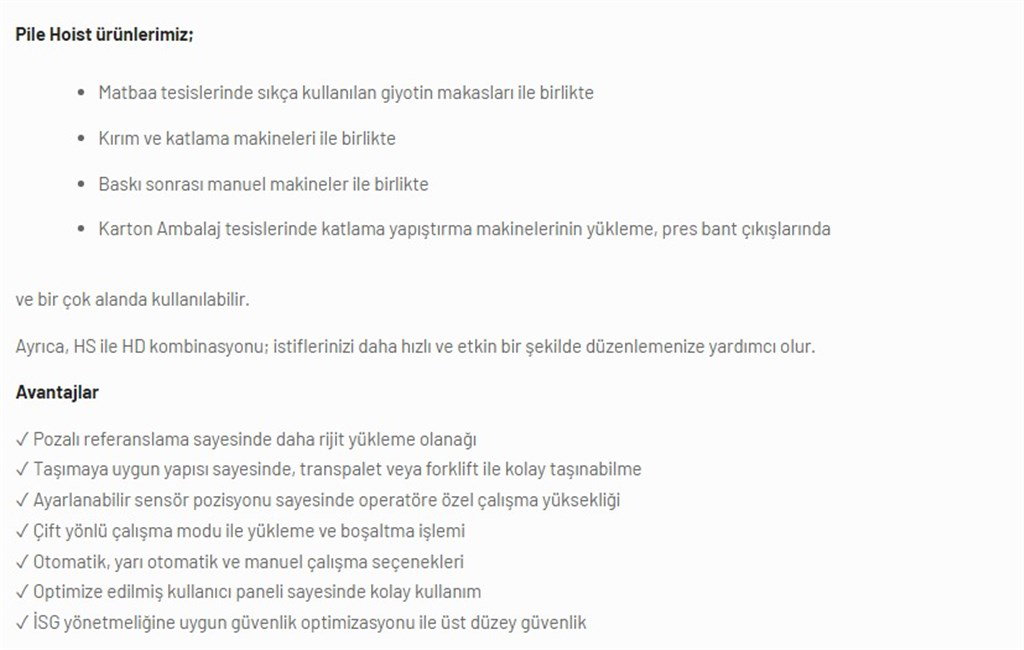 KAĞIT İSTİFLEME LİFTLERİ - CUBIC HS SERİSİ KAĞIT İSTİFLEME LİFTLERİ - CUBIC HS SERİSİ-2