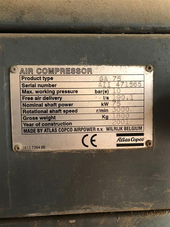 GA 75 ATLAS COPCO VİDALI KOMPRESÖR GA 75 ATLAS COPCO VİDALI KOMPRESÖR-3