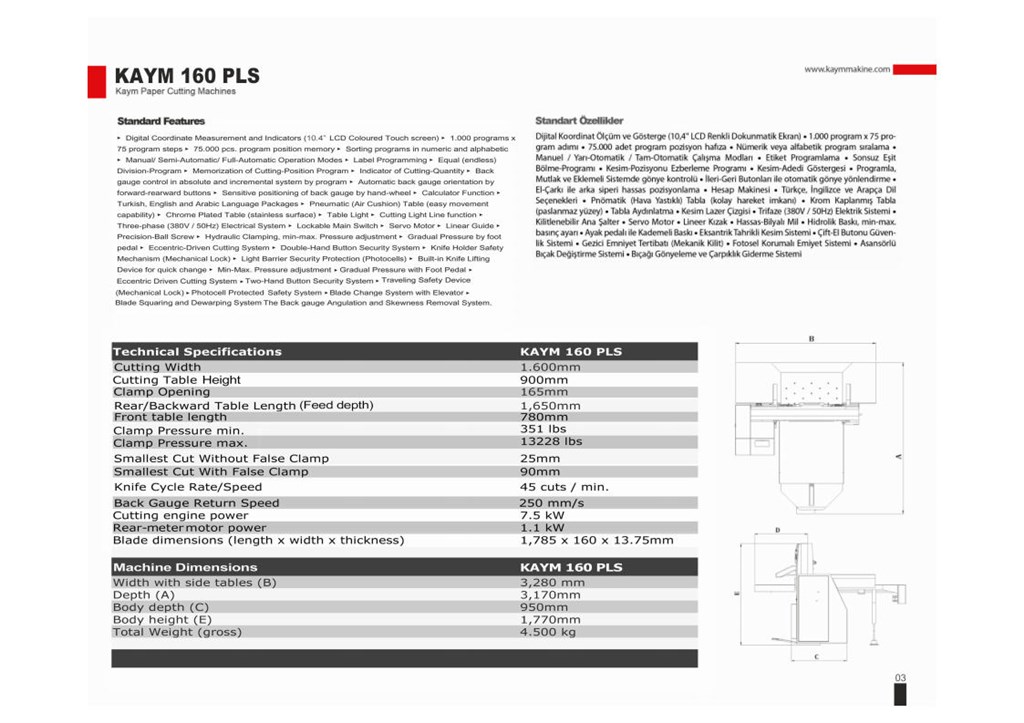 KAYM 160 PLS KAĞIT KESME MAKİNESİ-6