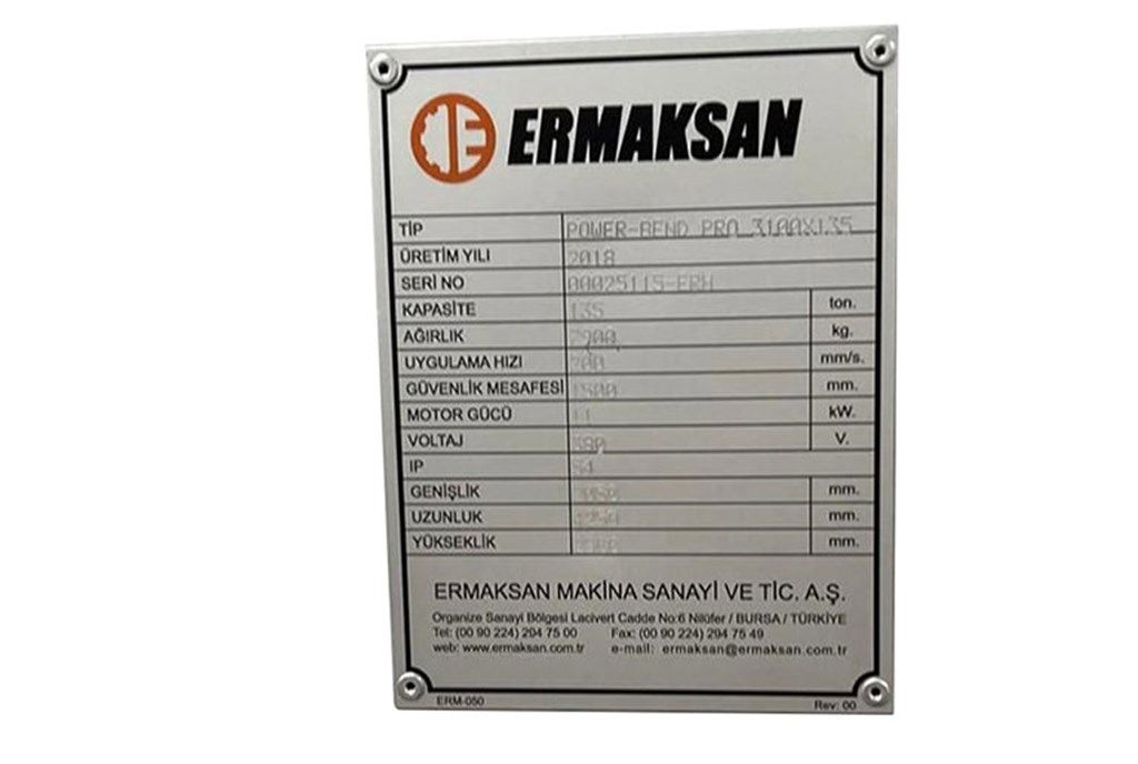 Ermaksan 3 mt 135 ton 4 eksen Abkant pres sıfırdan farksız-5