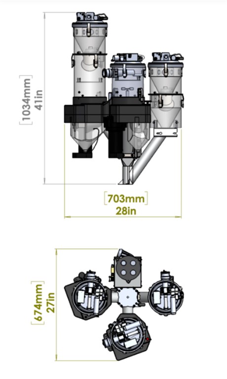 PLASTRAC GF403 GAVİMETRİK DOZAJLAMA MAKİNASI-1