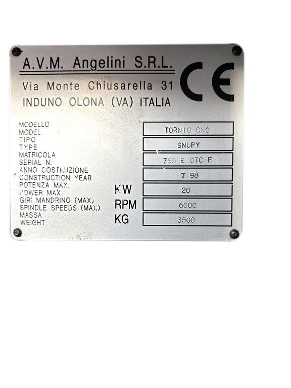 AVM ANGELINI - SNUPY
8" CNC TORNA TEZGAHI-3