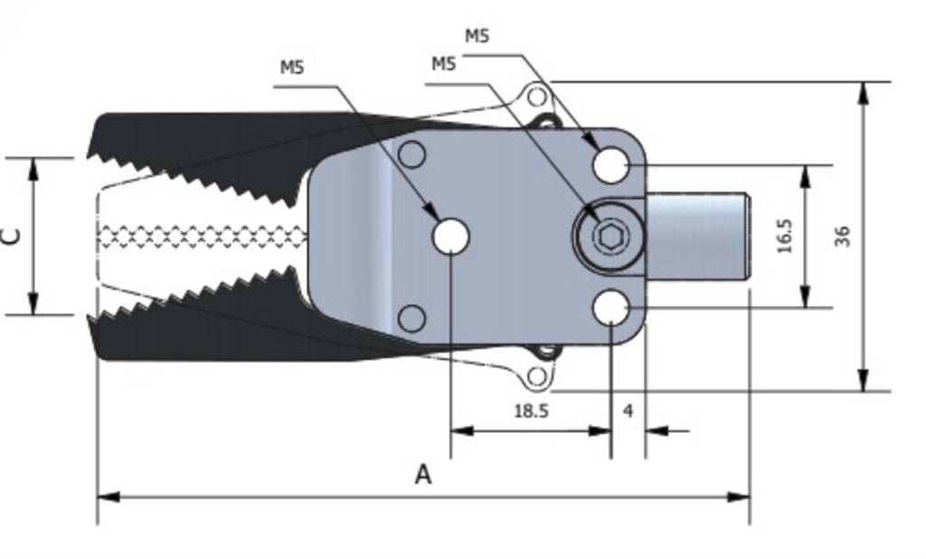 ROBOT TUTUCU/SMALL SPRUE GRİPPERS GZ12-10-10-W-1