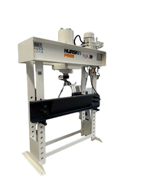 HÜRSAN KOLLU MOTORLU GEZER PİSTON 150 TON HİDROLİK ATÖLYE PRESİ-4