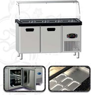 Salata Bar, Soğutmalı, Üç Kapılı +2/+5°C Hacim 455 Lt