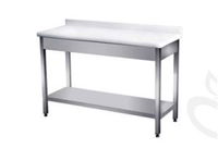 Mermer Tablalı Tezgah - Taban Raflı 1900x700x850mm