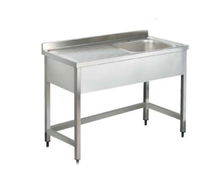 Tek Evyeli Taban Rafsız Tezgah 2000x600x850mm