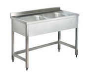 Çift Evyeli Taban Rafsız Tezgah 1200x700x850mm