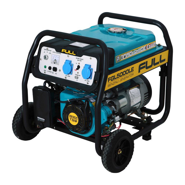 Benzinli Portatif Jeneratör - İpli ve Marşlı - 4,75kVA - 230V