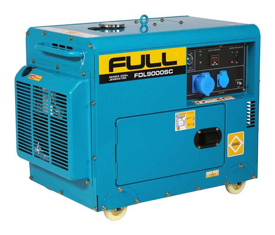 Dizel Portatif Jeneratör -  Kabinli, Marşlı - 8,5kVA - 230V