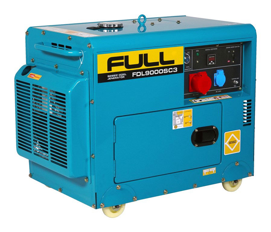 Dizel Portatif Jeneratör -  Kabinli, Marşlı - 8,5kVA - 230V/400V