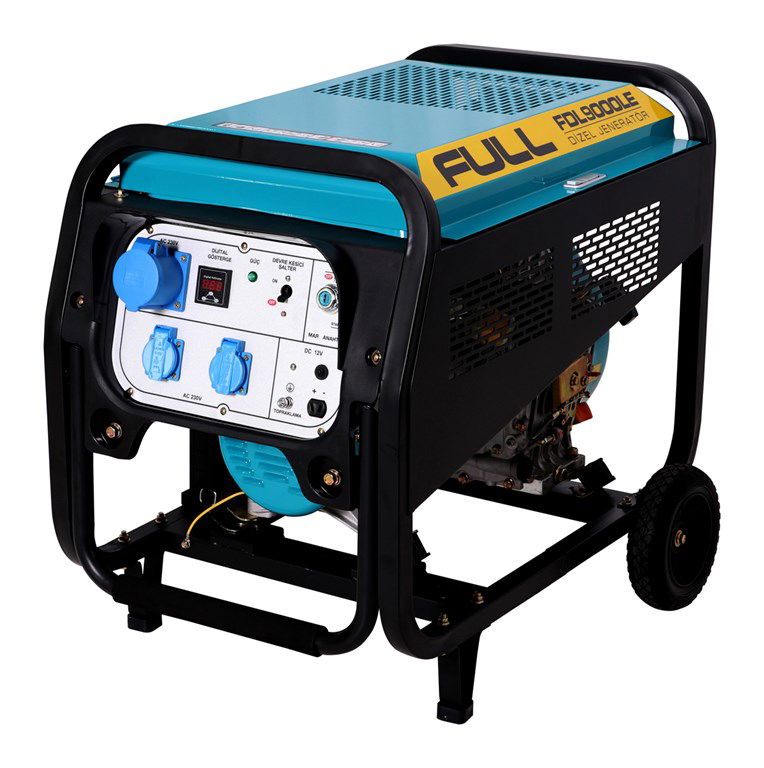 Dizel Portatif Jeneratör -  Açık Şase, İpli ve Marşlı - 8,5kVA - 230V