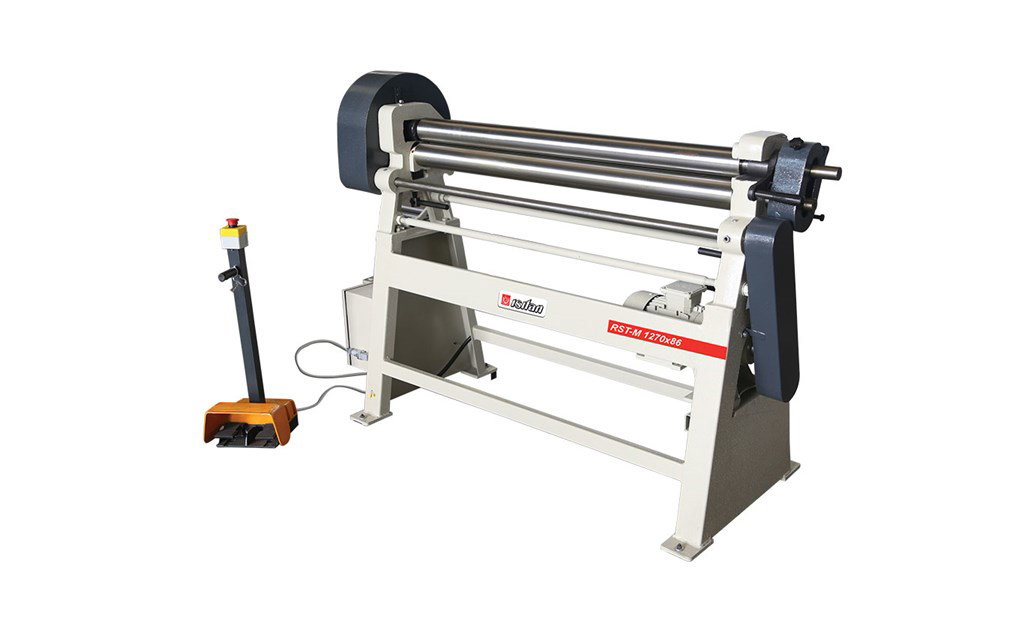 ISITAN RST-M 1270x86 Motorlu pedallı tip Döküm Gövde Ayak Pedallı Büyük Takviyeli Vidalı 3Toplu Silindir Büküm Tezgah