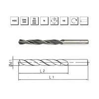 Silindirik Saplı Kısa Matkap Ucu-Haddeli-Ø9,5mm