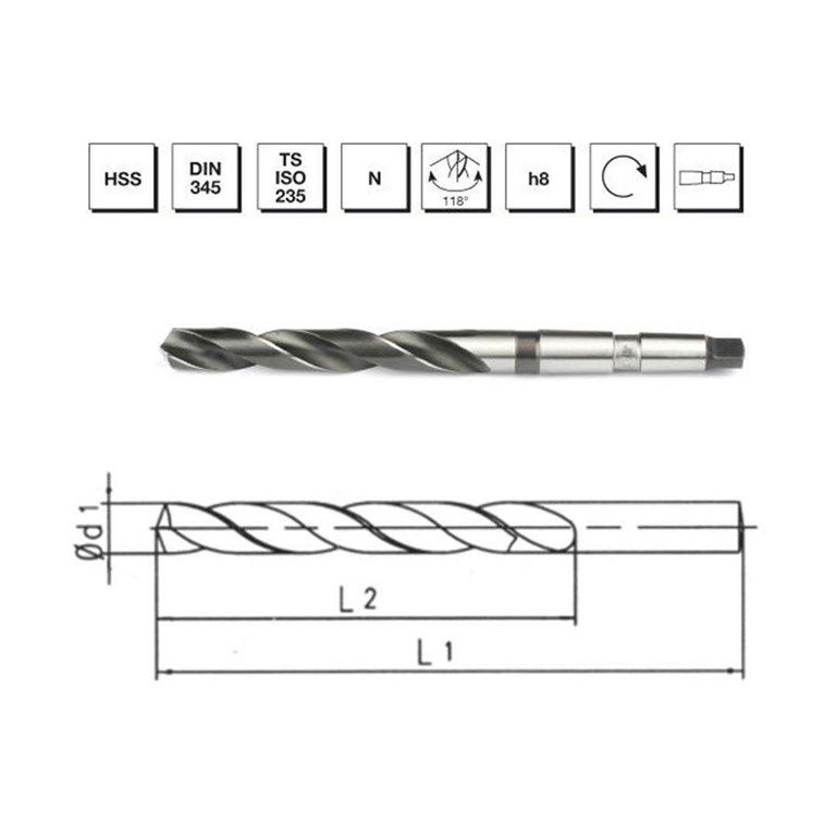 Mors Konik Saplı Matkap Ucu - Ø60mm