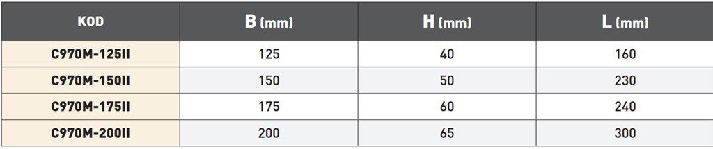 HASSAS TEZGAH MENGENESi SABİT ÇENE NO :2 C970M-175II-2