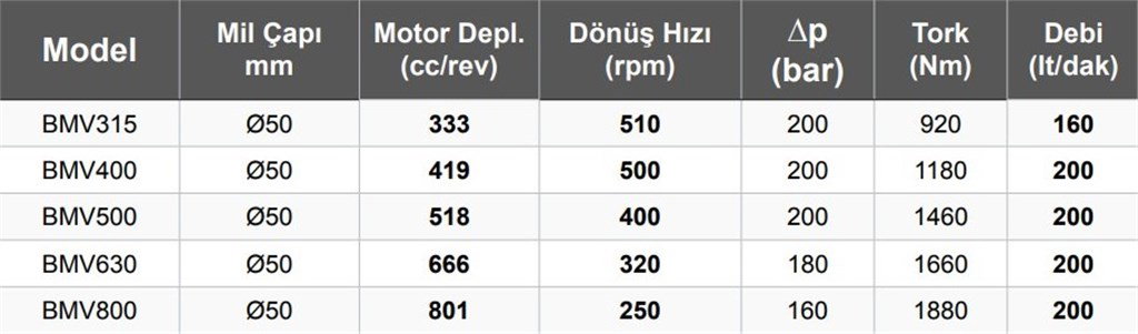 BMV800 Hidromotor 200 lt/dak - 801 cc/rev BMV800 Hidromotor 200 lt/dak - 801 cc/rev-2