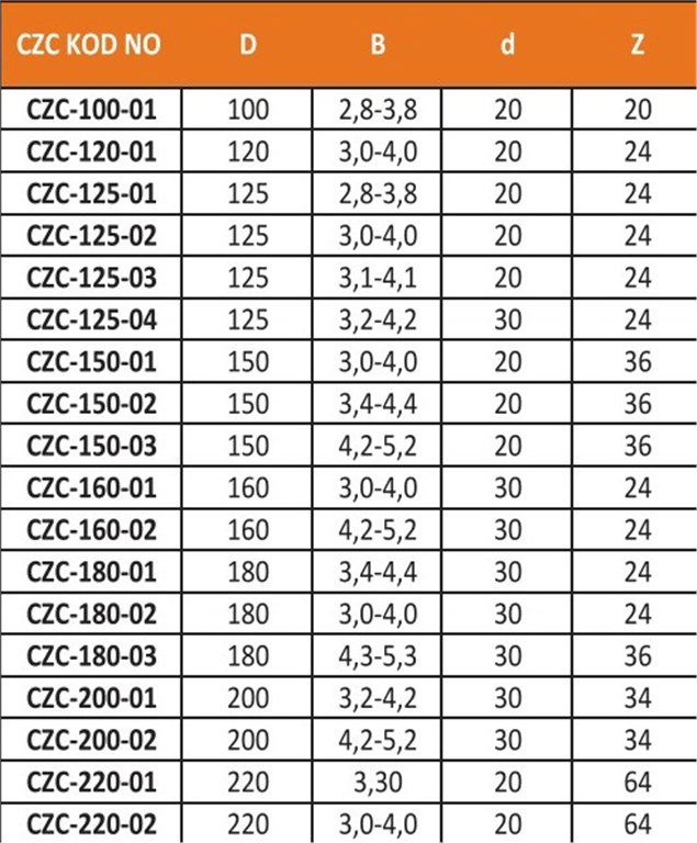 CZC Elmas Uçlu Çizici Testere ø125*3,10-4,10*20 mm-24 Diş-2