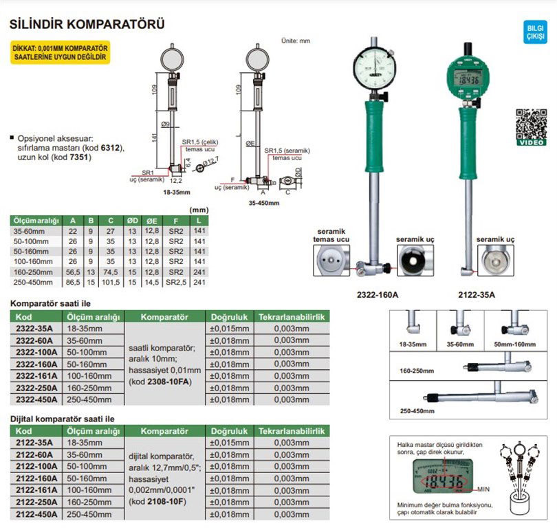 2122 Dijital Silindir Komparatörü 35-60 mm-1