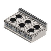 CSA INOX Set Üstü 6 Gözlü Elektrikli Ocak