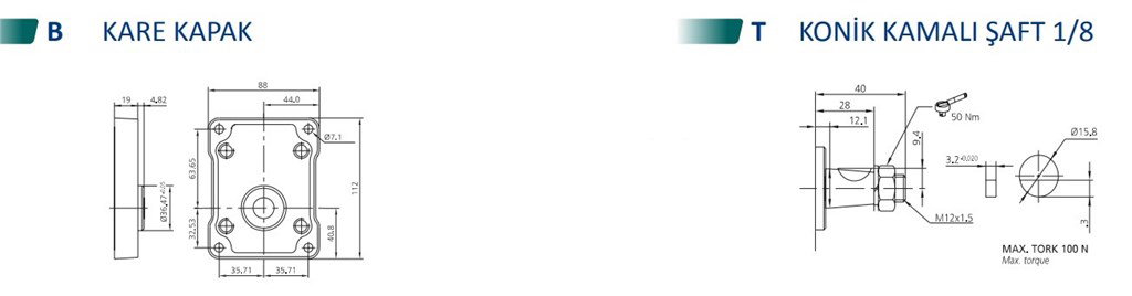 1PN Serisi Hidrolik Dişli Pompa Sol Dönüş - 6,00 cm³/dev 1PN Serisi Hidrolik Dişli Pompa Sol Dönüş - 6,00 cm³/dev-3