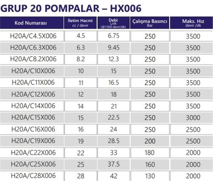 Grup 20-HX006 Hidrolik Dişli Pompa Sağ Dönüş - 16 cc/devir Grup 20-HX006 Hidrolik Dişli Pompa Sağ Dönüş - 16 cc/devir-2