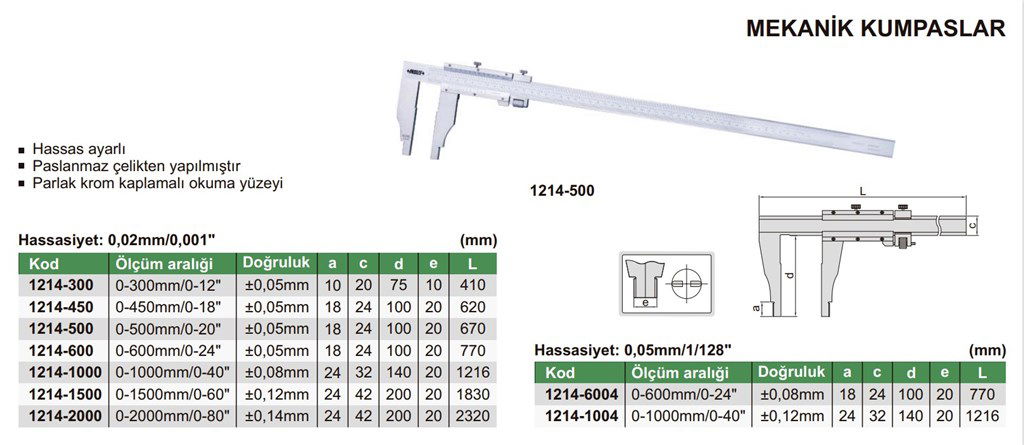 1214-2000 Mekanik Kumpas (Tek Çeneli) Çene Boyu: 200 mm-1