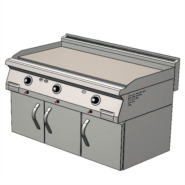 CSA Dolaplı Doğalgazlı Düz Pleyt Izgara (Krom Pleyt)