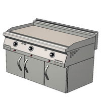 CSA Dolaplı Doğalgazlı Düz Pleyt Izgara (Krom Pleyt)