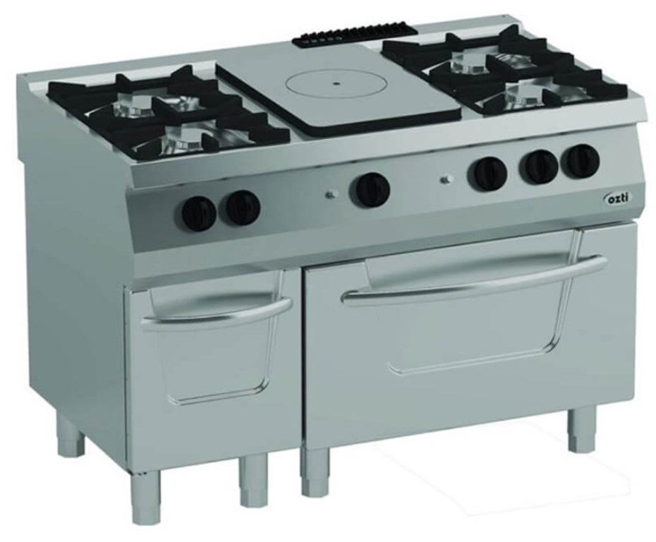 700 SERİSİ KUZİNE FIRINLI GAZLI 6 AÇIK ATEŞ GAZLI FIRIN 43 kW