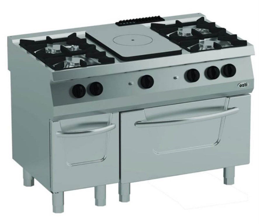 700 SERİ KUZİNE B.FIRINLI GAZLI 6 AÇIK ATEŞ GAZLI FIRIN 58kW